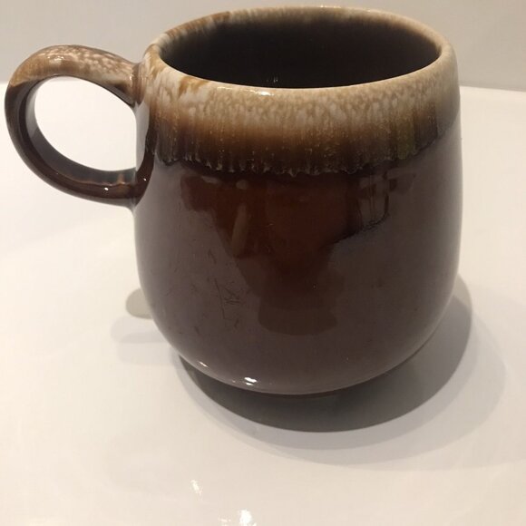 McCoy Brown Drip Mug Brown Dripware Pottery Vintage 10oz - Picture 3 of 6